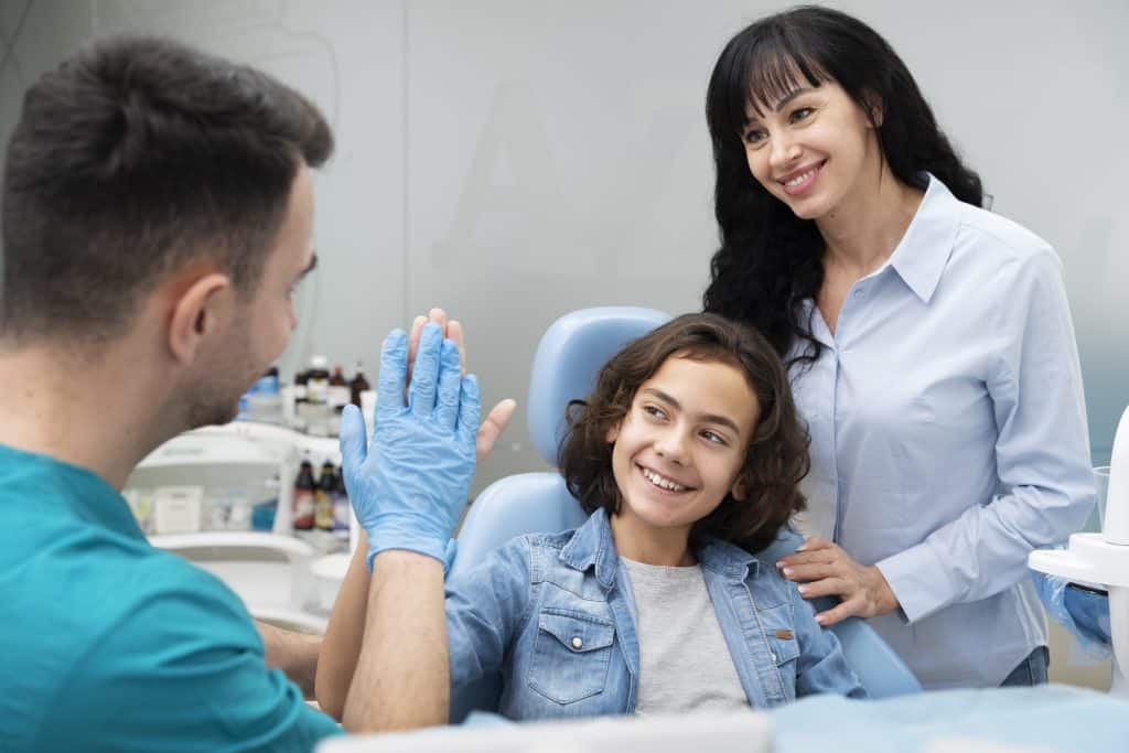 Close Up Boy Dentist